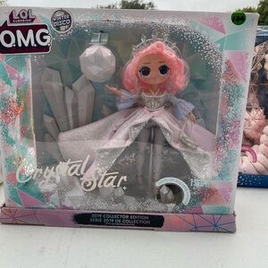 L.O.L. Surprise! O.M.G. Crystal Star Doll - Pink Hair & Silver Outfit